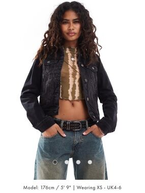 Free People We the Free Rumors Denim Jacket size XS